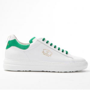 Pantofola D'oro -  Court classic sneakers in pelle bianco e verde