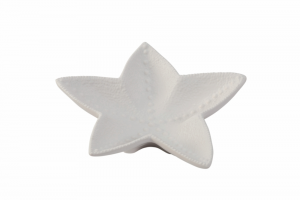 Caraibe Stella marina in ceramica bianca 19x18 cm
