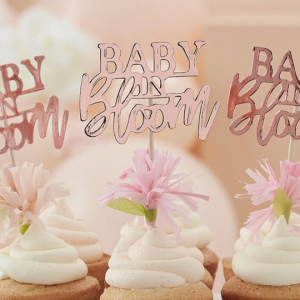 Cupcake toppers baby in bloom 12 pezzi