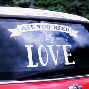 Adesivo per auto All you need is love