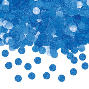 Coriandolini glitter blu 1 cm