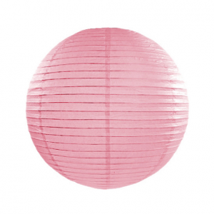 Lanterna decorativa di carta rosa 25cm