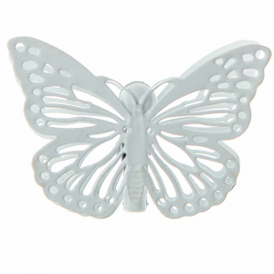 Farfalle bianche con molletta 4 pezzi