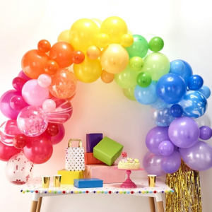 Arco di palloncini arcobaleno 85 pezzi