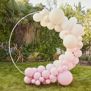 Arco di palloncini nudo e rosa 75 pezzi