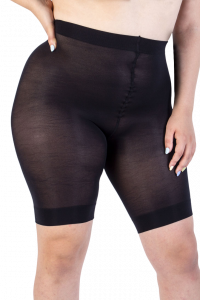 Leela Lab - Pantaloncini Donna Plus Size/Curvy Antisfregamento 90 Denari - Nero