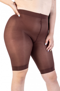 Leela Lab - Pantaloncini Donna Plus Size/Curvy Antisfregamento 90 Denari - Caffè