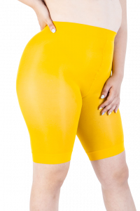 Leela Lab - Pantaloncini Donna Plus Size/Curvy Antisfregamento 90 Denari - Senape