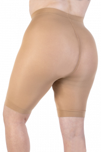 Leela Lab - Pantaloncini Donna Plus Size/Curvy Anti-Sfregamento opachi con Filati Riciclati - Nude