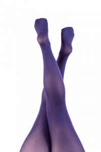 Leela Lab - Collant Donna Plus Size/Curvy Superopaco 90 Denari con Filati Riciclati - Viola