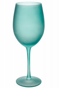 Happy Hour set 6 calici frosted in vetro 550 ml - Azzurro