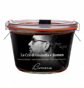 Bonverre La Cru di Giulietta e Romeo - Pancia di maiale, Monte Veronese DOP e Vino rosso
