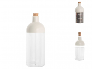 Barattolo Bottle, Plastica, Tappo Sughero, Cc600, Multifunzi