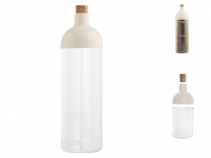 Barattolo Bottle, Plastica, Tappo Sughero, Cc1200, Multifunz