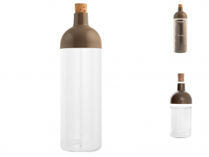 Barattolo Bottle, Plastica, Tappo Sughero, Cc1200, Multifunz