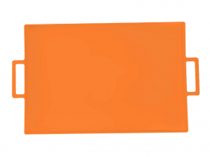 Vassoio In Melamina Rettangolare Con Manici arancio 43x29