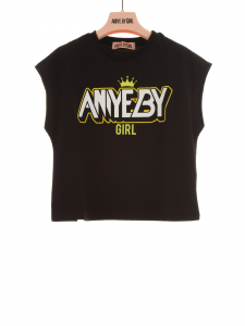 Aniye By Girl T-shirt con stampa fluo - Nero