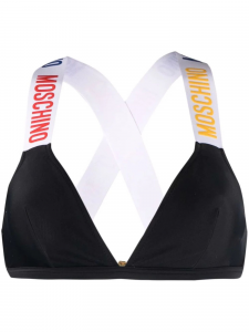 Moschino Underwear Top bikini con fasce elastiche logate