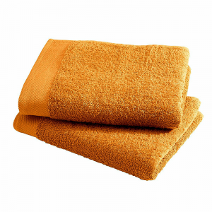 Happidea Asciugamano con ospite da bagno 460 gr - Arancio