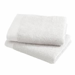 Happidea Asciugamano con ospite da bagno 460 gr - Bianco