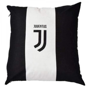 Juventus Cuscino Arredo 40x40 cm Prodotto Ufficiale bianco e nero
