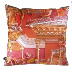 Cuscino arredo da divano velluto EVOE decorativo 48x48 rosso
