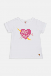 T-shirt con stampa cuore - Bianco