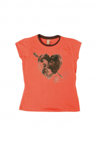 T-shirt in jersey - Corallo