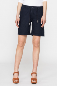 Shorts in misto lino - Blu