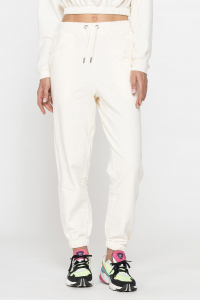 Pantalone felpato fit oversize - Bianco