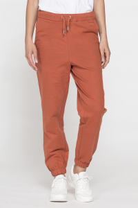Pantalone felpato fit oversize - Terra cotta