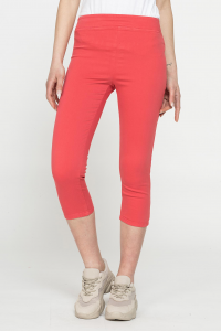 Legg-jeans pinocchietto effetto perfetto colorato - Rosso