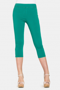 Legg-jeans pinocchietto effetto perfetto colorato - Verde