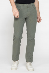 Jeans 5 tasche in tela leggera elasticizzato - Verde