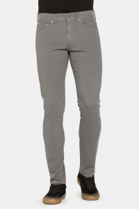 Pantalone 5 tasche in gabardina leggera elasticizzata - Grigio