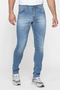 Jeans slim fit in denim play - Blu chiaro