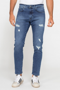 Jeans 5 tasche skinny denim stretch - Blu chiaro