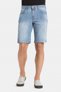 Bermuda in jeans stretch leggero modello 721 - Blu chiaro