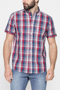Camicia botton-down - Rosso e blu