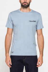 T-shirt in cotone con stampa - Azzurra