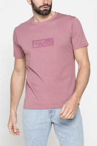 T-shirt girocollo con stampa grafica - Rosa