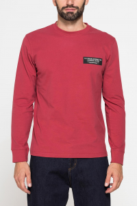 Maglietta a manica lunga in cotone pesante - Rosso