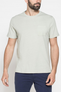 T-shirt in cotone misto lino - Latte e menta
