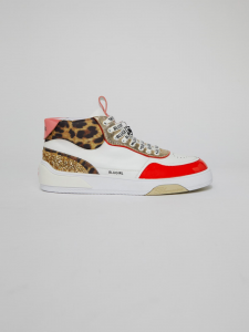 Blu Girl Sneakers con dettagli animalier a contrasto - Leopardato