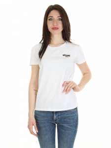 Moschino Underwear T-shirt con logo lettering a contrasto - Bianco