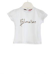 Miss Blumarine T-shirt HNY con logo animalier - Bianco