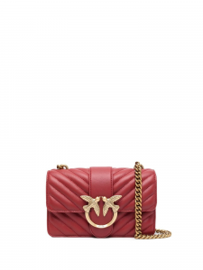 Pinko Borsa Love Bag Mini Icon Chevron - Rosso