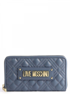 Moschino Love Portafogli trapuntato con logo - Blu