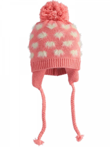 Ido Cappello in maglia con pompon e paraorecchie - Rosa