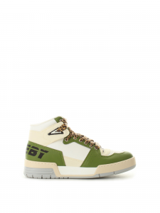 Aniye By Sneakers alte Denver con lacci maculati - Bianco/verde